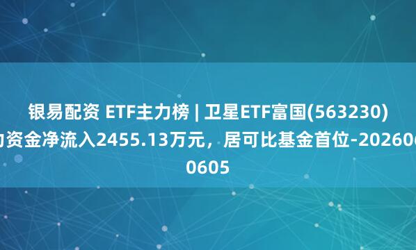 银易配资 ETF主力榜 | 卫星ETF富国(563230)主力资金净流入2455.13万元，居可比基金首位-20260605